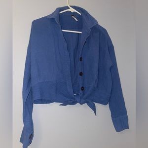 Free people blue blouse